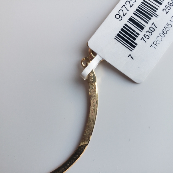 10k Italian gold herringbone necklace new - Picture 4 of 6
